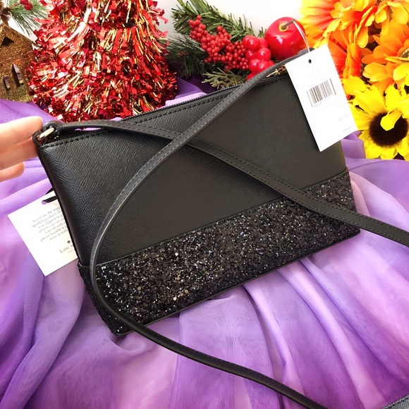 NWT Kate Spade Greta Court Ramey Glitter Crossbody - Picture 3 of 8